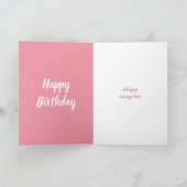 21. Geburtstag noch so niedlichen Fotos rosa Karte (Innenseite)