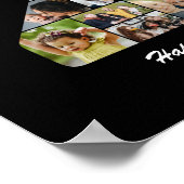 21. Geburtstag Nummer 21 Fotocollage Geschenk Poster (Ecke)