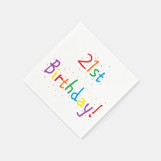 "21. Geburtstag" Papier Napkins Serviette (Ecke)