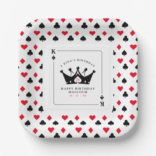 21. Geburtstag Pappteller (Vorderseite)