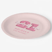 21. Geburtstag Pappteller (Schrägansicht)