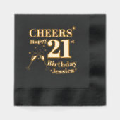 21. Geburtstag Party 21 Jubelbrille Servietten Mit Folie (Vorderseite)