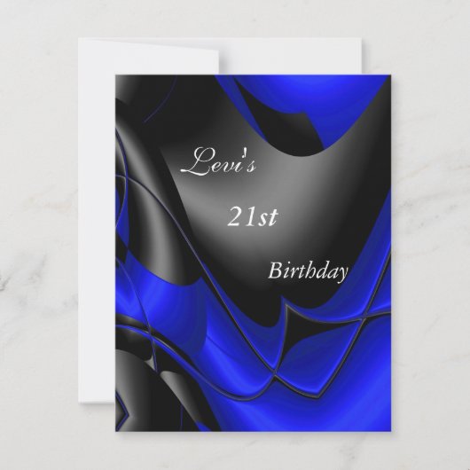 21. Geburtstag Party Abstrakt Einladung (Vorderseite)