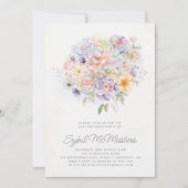 21. Geburtstag Party Aquarell Blumenstrauß Einladung (Vorderseite)