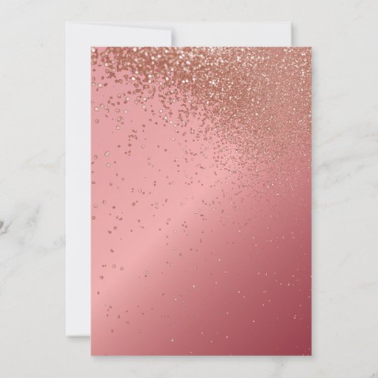 21. Geburtstag Party Bash - Rose Einladung (Rückseite)