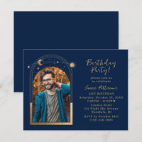 21. Geburtstag Party Celestial Foto Blue Gold Moon