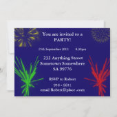 21. Geburtstag Party einladen Einladung (Rückseite)
