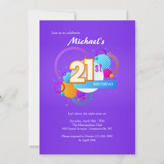 21. Geburtstag Party Einladung