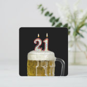 21. Geburtstag Party Einladung (Stehend Vorderseite)