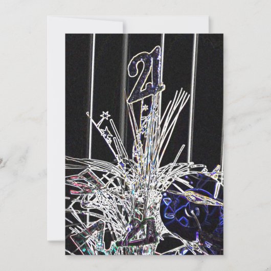 21. Geburtstag-Party Einladungen (Vorderseite)