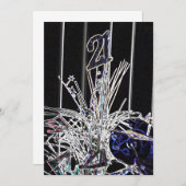 21. Geburtstag-Party Einladungen (Vorne/Hinten)