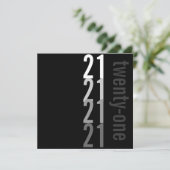 21. Geburtstag Party Einladungen (Stehend Vorderseite)