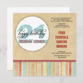 21. Geburtstag Party Einladungen (Vorne/Hinten)