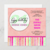 21. Geburtstag Party Einladungen (Vorne/Hinten)