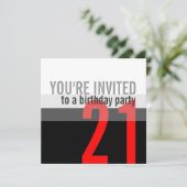21. Geburtstag Party Einladungen (Stehend Vorderseite)