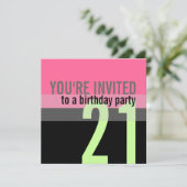 21. Geburtstag Party Einladungen (Stehend Vorderseite)