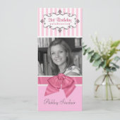 21. Geburtstag Party Einladungen mit Foto (Stehend Vorderseite)