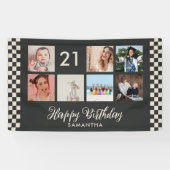 21. Geburtstag Party Foto Collage Banner (Horizontal)