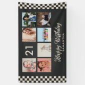 21. Geburtstag Party Foto Collage Banner (Vertikal)