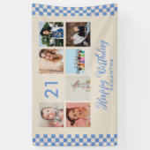 21. Geburtstag Party Foto Collage Banner (Vertikal)