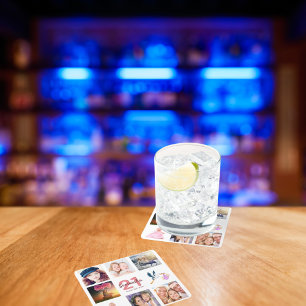 21. Geburtstag Party Foto Collage Rechteckiger Pappuntersetzer