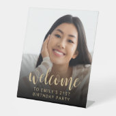 21. Geburtstag Party Foto Willkommen Sockelschild (Vorderseite)