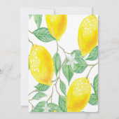 21. Geburtstag Party gelbe Zitronen weiß Einladung (Rückseite)