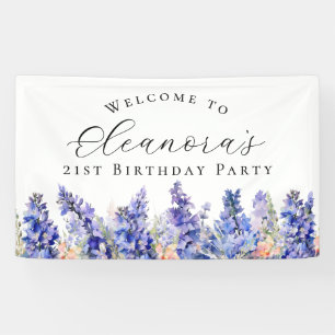 21. Geburtstag Party Juli Geburtstag Blume Willkom Banner