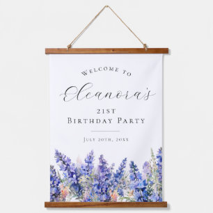 21. Geburtstag Party Juli Geburtstag Blume Willkom Wandteppich Mit Holzrahmen
