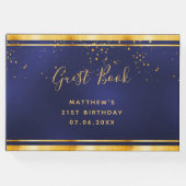 21. Geburtstag Party Marineblau Gästebuch (Vorderseite)