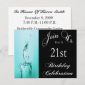 21. Geburtstag Party Personalisierte Einladung (Vorne/Hinten)