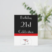 21. Geburtstag Party Personalisierte Einladung (Stehend Vorderseite)