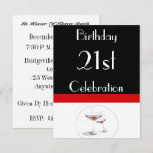21. Geburtstag Party Personalisierte Einladung (Vorne/Hinten)
