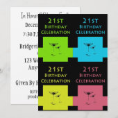 21. Geburtstag Party Personalisierte Einladung (Vorne/Hinten)