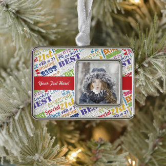 21. Geburtstag Party Personalisierte Geschenke Rahmen-Ornament Silber