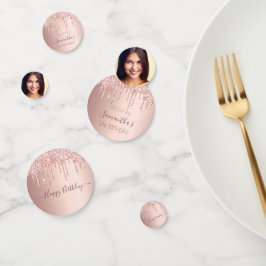 21. Geburtstag Party Rose Gold Glitzer Tropfen Fot Konfetti