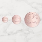 21. Geburtstag Party Rose Gold rosa Sterne Konfetti (Rückseiten)