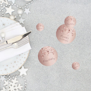21. Geburtstag Party Rose Gold rosa Sterne Konfetti