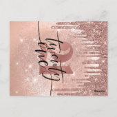 21. Geburtstag Party Rose Gold Vielen Dank Postkarte (Rückseite)