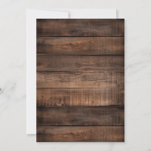 21. Geburtstag Party Rustikale Holzsonnenblume Einladung (Rückseite)