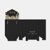 21. Geburtstag Party schwarzes Gold Vielen Dank Geschenkschachtel (Ungefaltet)