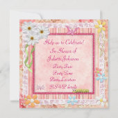 21. Geburtstag Party Scrapbooking Stil Einladung (Rückseite)