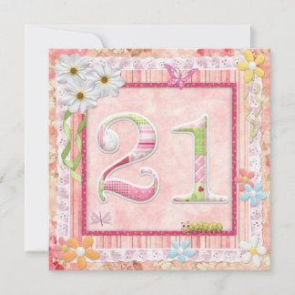 21. Geburtstag Party Scrapbooking Stil Einladung