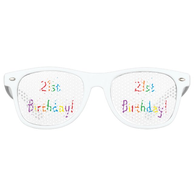 "21. Geburtstag" Party Shades Partybrille (Vorderseite)