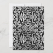 21. Geburtstag Party - Silberrosa Schwarz Einladung (Rückseite)