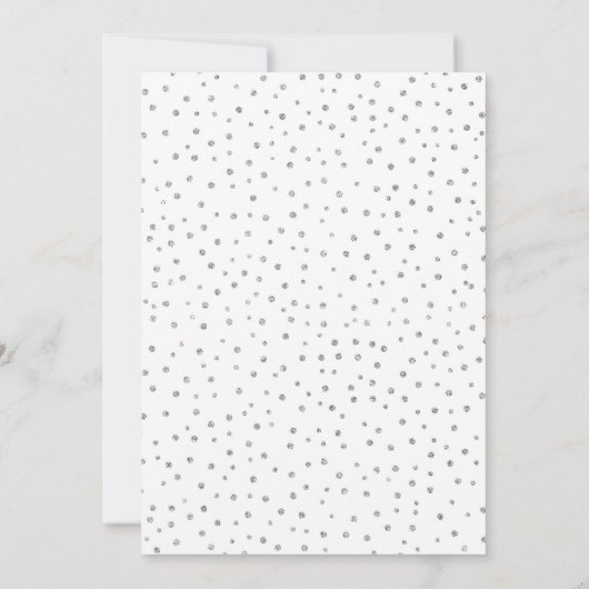 21. Geburtstag Party - Silberviolette Blumen Einladung (Rückseite)