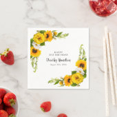 21. Geburtstag Party Sonnenblumen Daisy Custom Serviette (Beispiel)