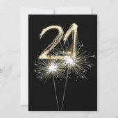 21. Geburtstag Party Sparklers Einladung (Vorderseite)