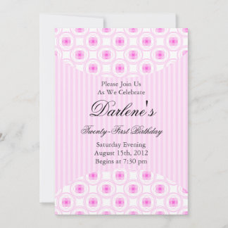 21. Geburtstag Party Sweet Pink Einladung