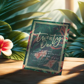 21. Geburtstag Party Tropische Blume Einladung